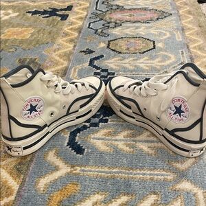 Converse High-Top Sneakers in White and Black